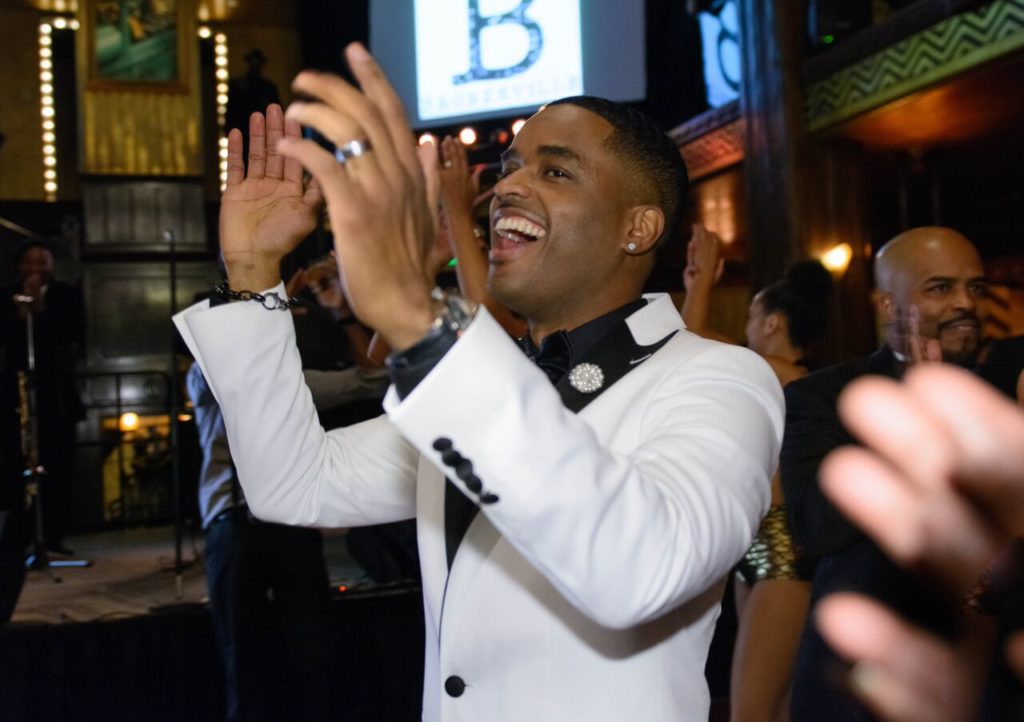 Bronzeville star and producer Larenz Tate at the audio series’ swank launch party.