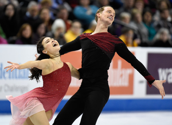 Madison Chock and Evan Bates competing in St Paul, Minnesota in 2016.